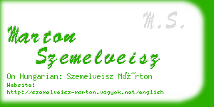 marton szemelveisz business card